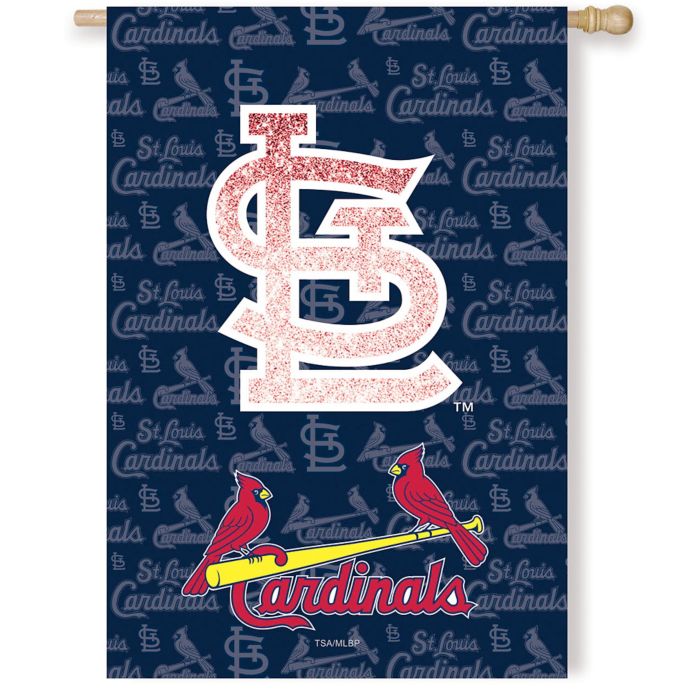 Mlb St Louis Cardinals Double Sided Vertical Glitter Flag Bed