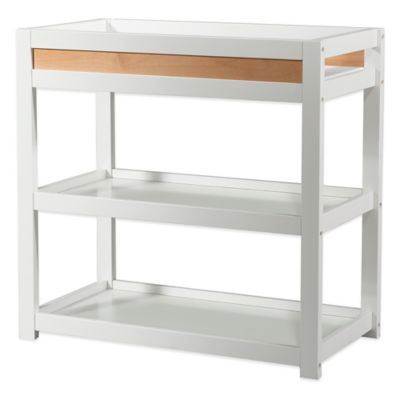 modern white changing table