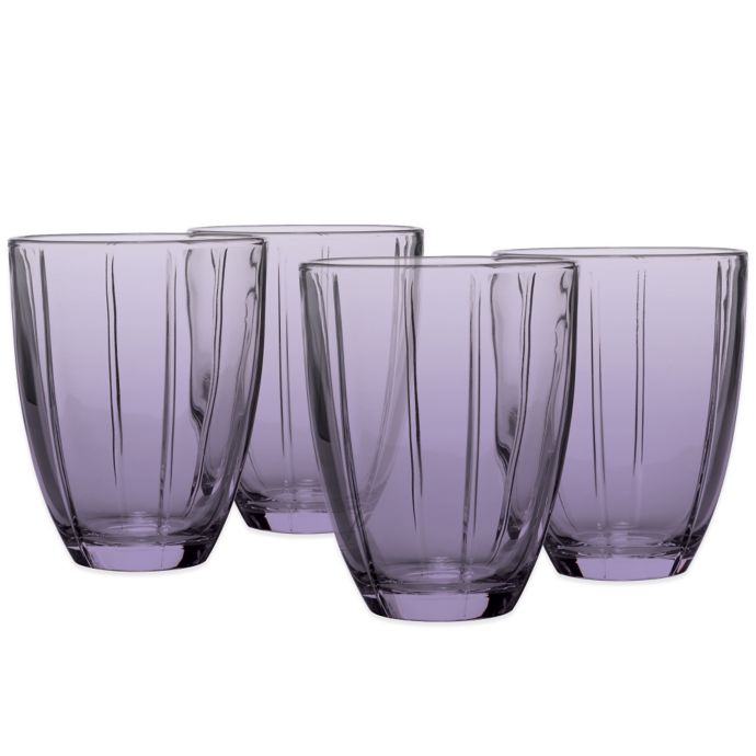 Noritake® Colorwave Glassware Tumblers in Plum (Set of 4) Bed Bath