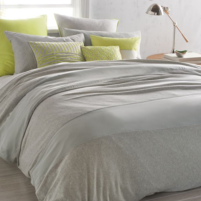 Dkny Fraction Duvet Cover In Heathered Grey Bed Bath Beyond