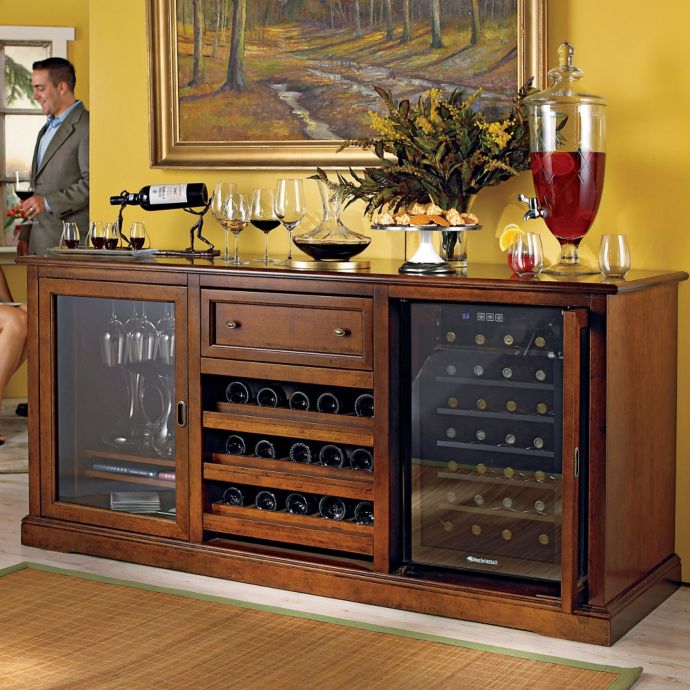 Wine Enthusiast Siena Wine Credenza In Walnut Bed Bath Beyond