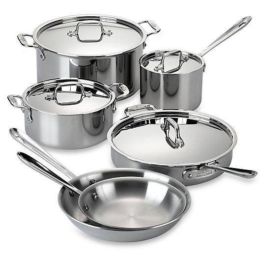 Alternate image 1 for All-Clad D3 Stainless Steel 10-Piece Cookware Set