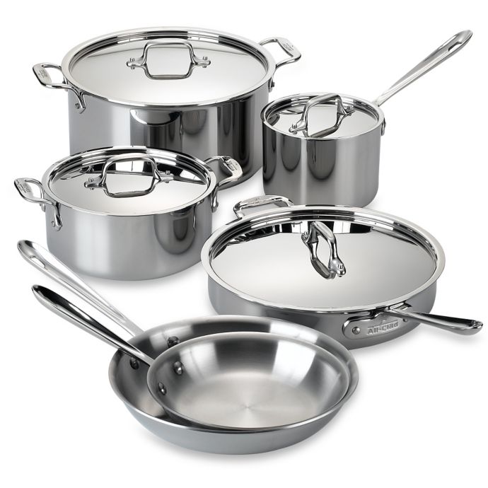 All-Clad Stainless Steel 10-Piece Cookware Set  Bed Bath & Beyond
