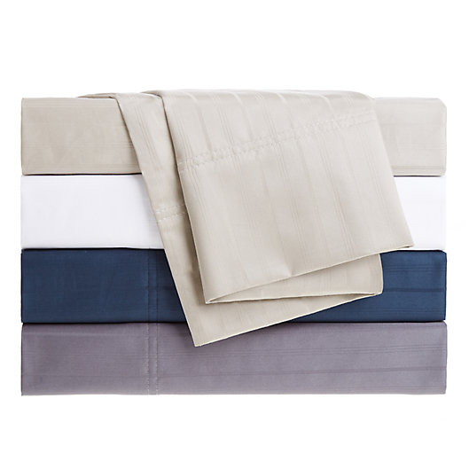 Alternate image 1 for Nestwell™ Egyptian Cotton Sateen Striped 625-Thread-Count Sheet Set