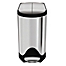 Part of the simplehuman® Brushed Stainless Steel Fingerprint-Proof Butterfly 10-Liter Step Trash Can