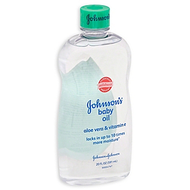 Johnson & Johnson&reg; 20 oz. Aloe and Vitamin E Baby Oil. View a larger version of this product image.