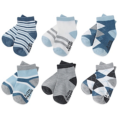 Capelli New York Size 3-12M 6-Pack Argyle Stripe Socks. View a larger version of this product image.