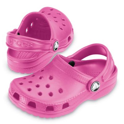 neon magenta crocs