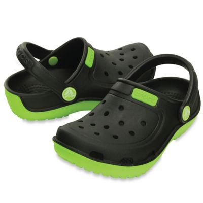 black and green crocs