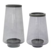 E MODERN&reg; Hurricane Glass Pillar Candle Holder