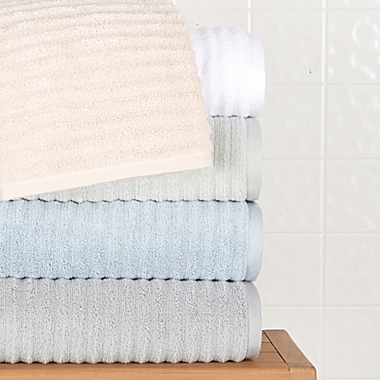 Haven&trade; Wave Organic Cotton Hand Towel in Celestial Blue. View a larger version of this product image.