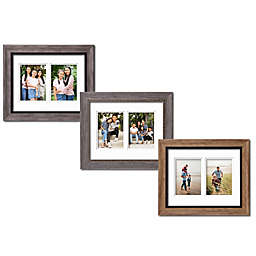 Courtside Market® Carbon 2-Photo 5-Inch x 7-Inch Double Matted Gallery Wall Frame