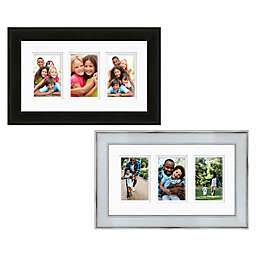 Courtside Market® Gardenia 3-Photo 4-Inch x 6-Inch Wood Wall Frame