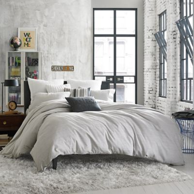 Kenneth Cole Reaction Home Element Reversible Duvet Cover In Grey