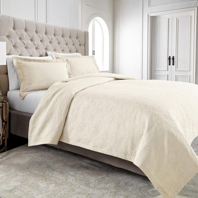 Wamsutta® Filigree Coverlet in Ivory Bed Bath and Beyond Canada