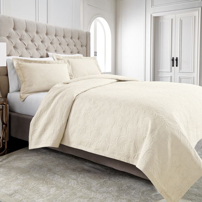 Wamsutta® Filigree Coverlet in Ivory | Bed Bath and Beyond Canada