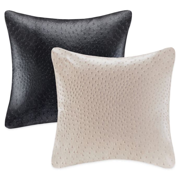 Ostrich FauxLeather Square Throw Pillow Bed Bath & Beyond