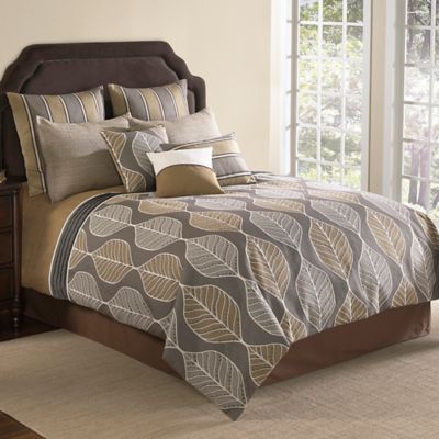 Brenda 9 Piece Comforter Set In Brown Bed Bath Beyond