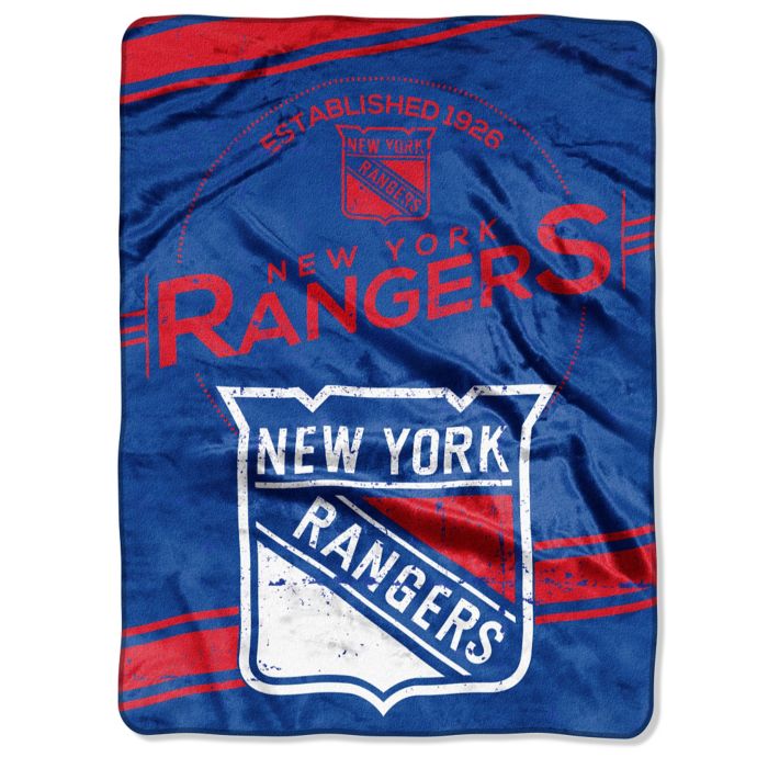 NHL New York Rangers Stamp Raschel Oversized Throw Blanket | Bed Bath ...