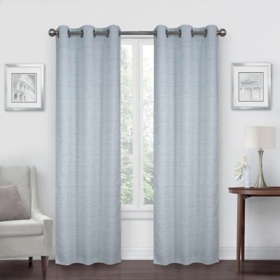 Simply Essential&trade; Benton 63-Inch Light Filtering Window Curtain Panels in Blue/Grey (Set of 2)