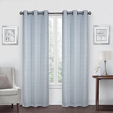 Simply Essential&trade; Benton 63-Inch Light Filtering Window Curtain Panels in Blue/Grey (Set of 2). View a larger version of this product image.