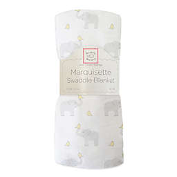 SwaddleDesigns® Elephant & Chickies Marquisette Swaddle Blanket in Cheerful Yellow