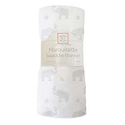 SwaddleDesigns® Elephant & Chickies Marquisette Swaddle Blanket in Blushing Rose