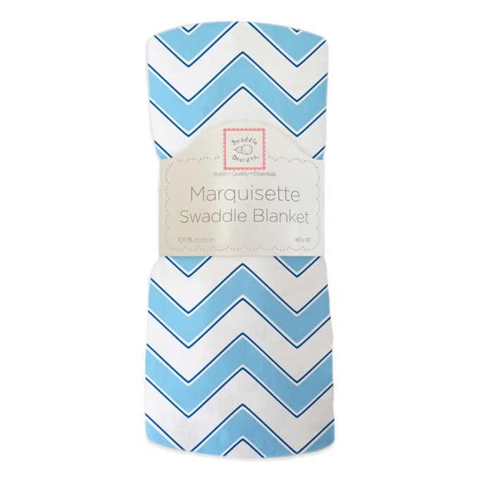 SwaddleDesigns® Chevron Marquisette Swaddle Blanket buybuy BABY