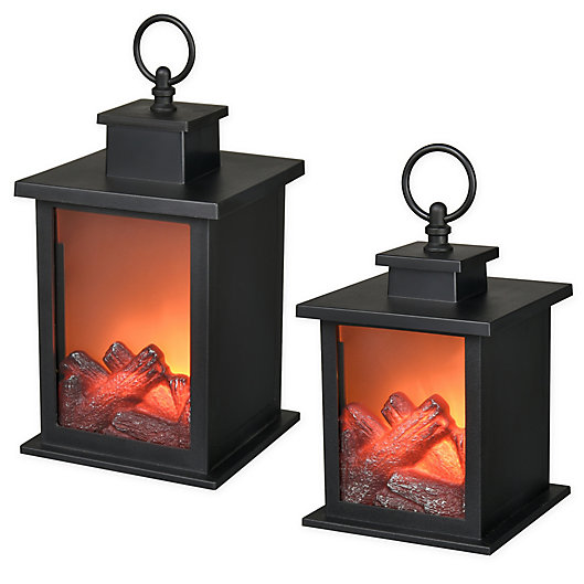 Alternate image 1 for Greyson Home Decorative LED Tabletop Fireplace in Black