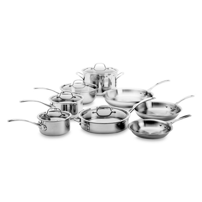 Calphalon Tri Ply Stainless Steel 13 Piece Cookware Set Bed Bath Beyond