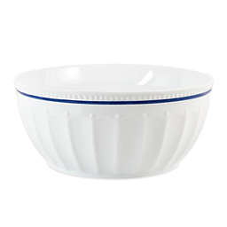 Everyday White® by Fitz and Floyd® 4 qt. Blue Rim Fluted Serve Bowl