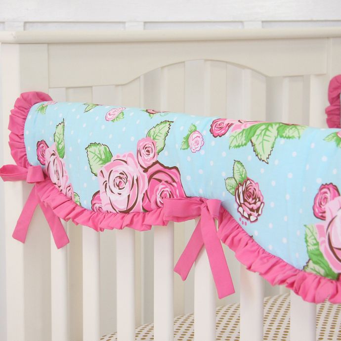 Caden Lane Girly Tiny Bouquet Crib Rail Cover Buybuy Baby