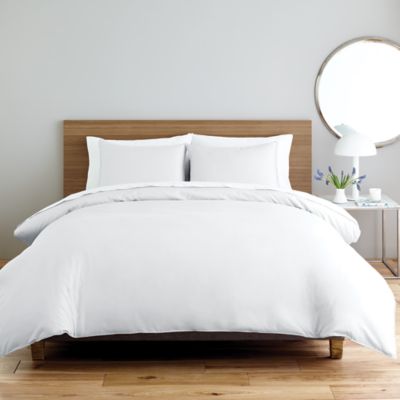 Blanc Housse de couette bed set 6pc complet Super king bed taille Réversible Noir 