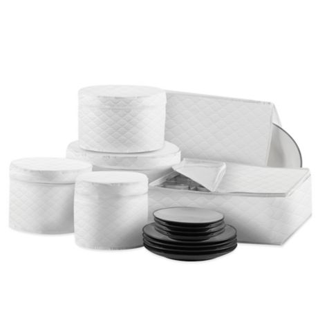 Plate Cases Protects Your China Dinnerware Storage Set Set Of 6 Quilted Vinyl 
