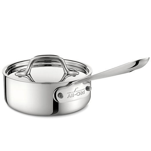 Alternate image 1 for All-Clad D3 Stainless Steel 1 qt. Covered Saucepan