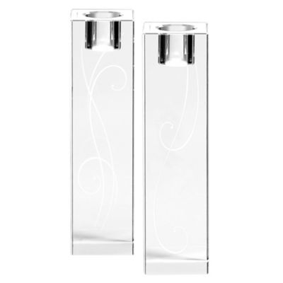 Noritake® Platinum Wave Candlesticks (Set of 2) Bed Bath and Beyond