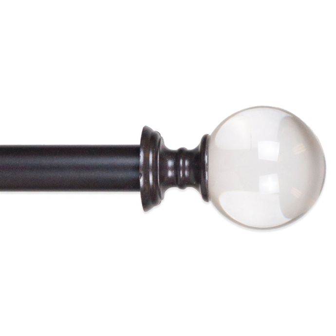 Crystal Ball 48 Inch 86 Inch Adjustable Window Curtain Rod In