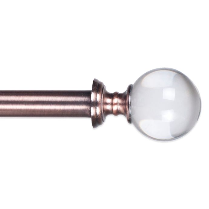 Crystal Ball 48 Inch 86 Inch Adjustable Window Curtain Rod In