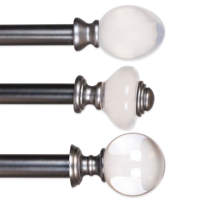 Crystal Decorative Window Curtain Hardware in Pewter Bed Bath & Beyond