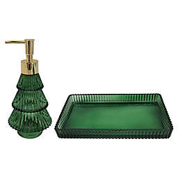 H for Happy™ 2-Piece Christmas Tree Soap Dispenser and Tray Set