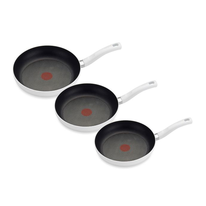 T-Fal® Sensorielle Deux Fry Pan in White | Bed Bath & Beyond