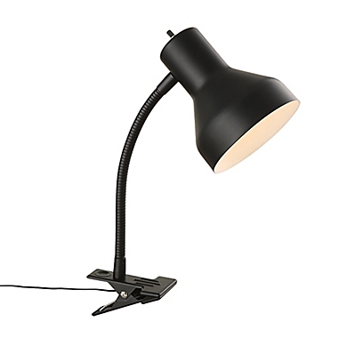 Equip Your Space Modern Metal Clip Lamp in Matte Black. View a larger version of this product image.