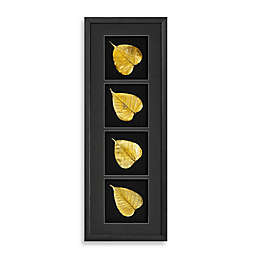 Gold Foil Maple Leaf Shadowbox Wall Panel