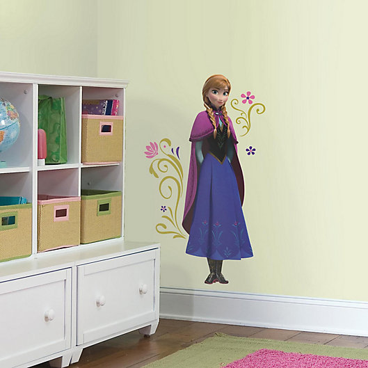 Alternate image 1 for Disney® Frozen's Anna with Cape Giant Peel-and-Stick Multicolor Wall Decal