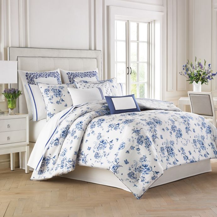 Wedgwood China Blue Floral Duvet Cover Set Bed Bath Beyond