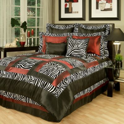 Sherry Kline Jungle Comforter Set In, Red California King Bedding