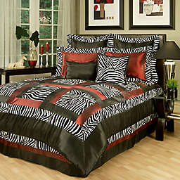 Sherry Kline Jungle Comforter Set in Black/White