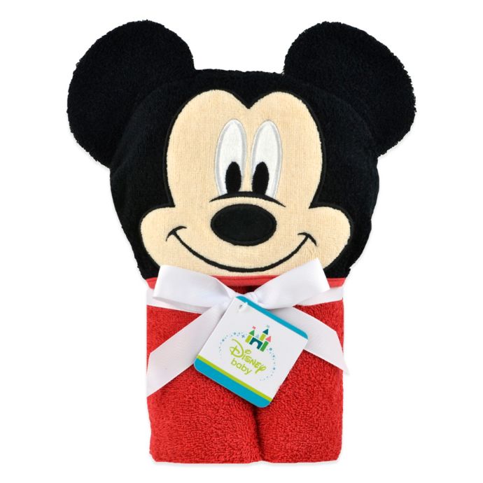 Disney® Mickey Mouse Hooded Towel in Red/Black Bed Bath and Beyond Canada