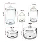 Alternate image 4 for Everhome&trade; Traditional Charm 3.46-Inch x 4.96-Inch Small Glass Apothecary Canister