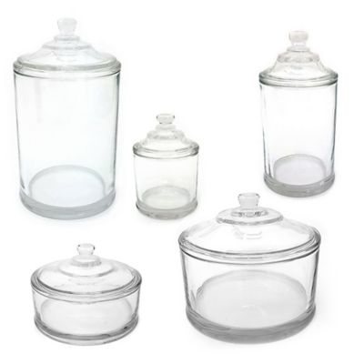 Everhome&trade; Traditional Charm Glass Apothecary Canister Collection